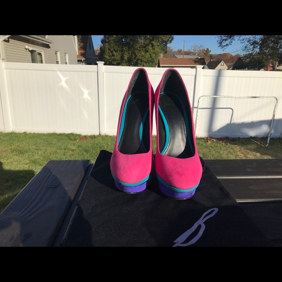 Brian Atwood Multi-color Fontanne Pumps - Picture 5 of 6